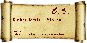 Ondrejkovics Vivien névjegykártya